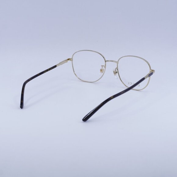 Gucci GG1352O 004 Eyeglasses Gold/Dark Havana 53mm Rectangle Frame - Picture 9 of 10